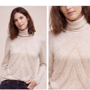 ANGEL OF THE NORTH Savine Gold Turtleneck Sweater